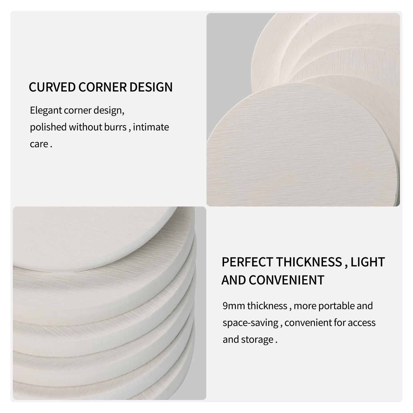 Round Diatomite Coaster with Dark Hooded Figure & Red Mist – 4in Absorbent, Non-Slip & Heat-Resistant